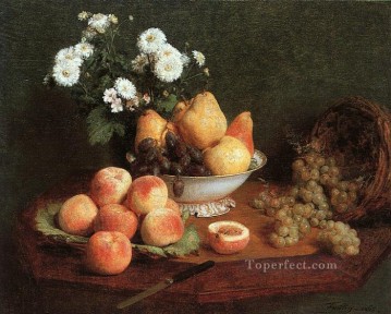  henri - Flores, frutas sobre una mesa, 1865 Henri Fantin Latour